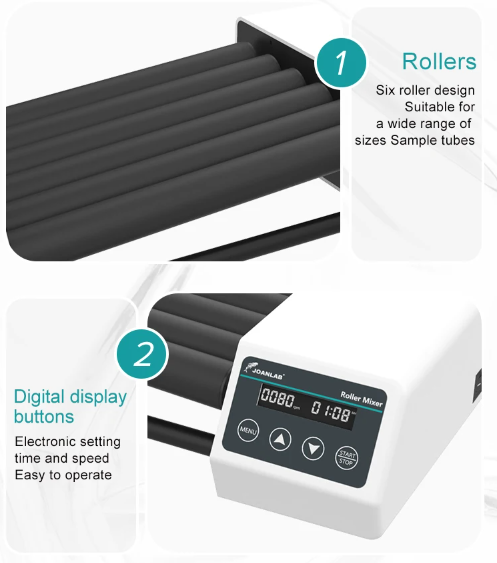JOANLAB Tube Roller Machine Mesin Pemutar Tabung RM6PRO