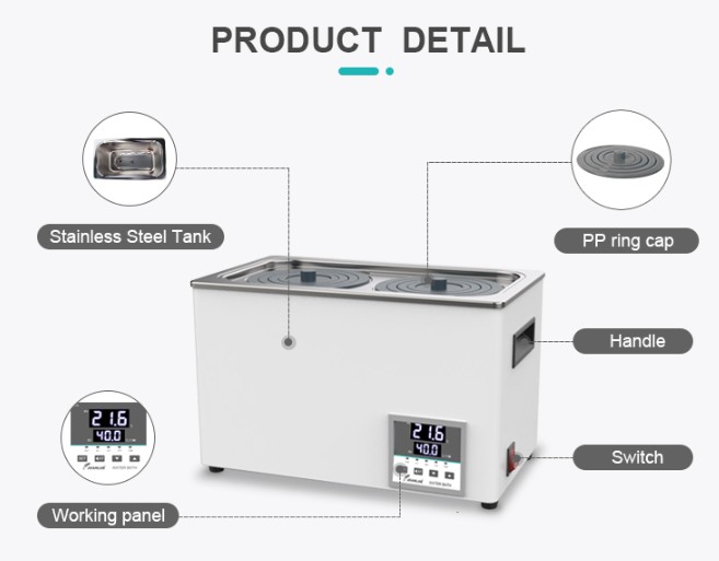 JOANLAB Water Bath Digital 6 Hole Lubang Timer WB100-6