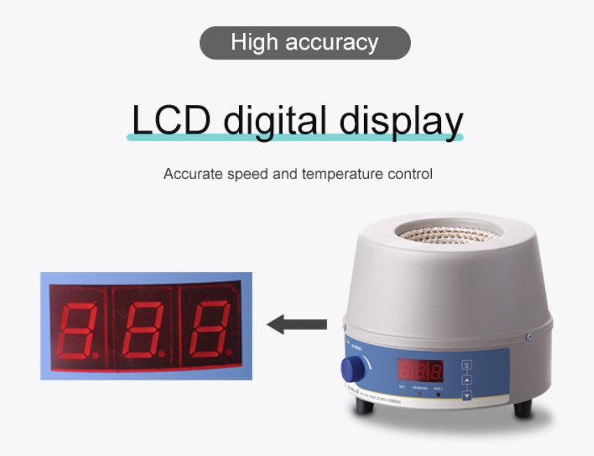 JOANLAB Heating Mantle + Magnetic Stirrer 1000 ml Mantel Pemanas Distilasi Pengaduk HMSC1000