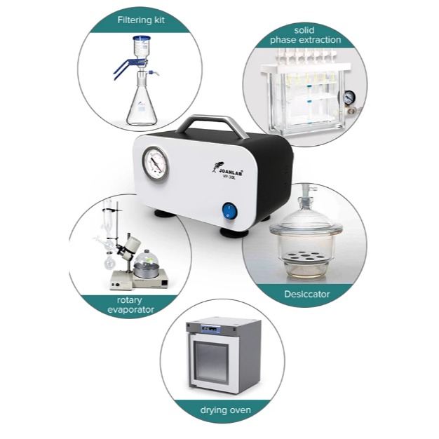 JOANLAB Mini Vacuum Pump Oil Free Pompa Vakum Tanpa Minyak Oli Negative Pressure VP20PRO