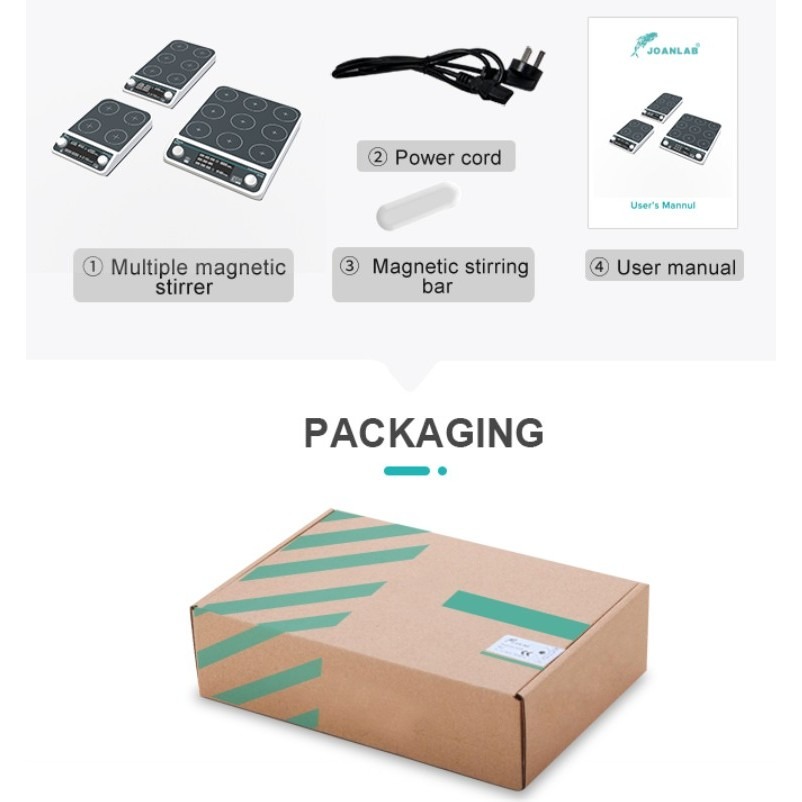 JOANLAB Multi Magnetic Stirrer 6 Wadah Asynchronous Speed 1500 RPM MMS6PRO