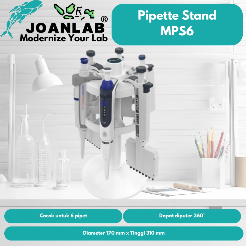 JOANLAB Pipette Stand Rak Pipet Lingkar 6 Pipet MPS6