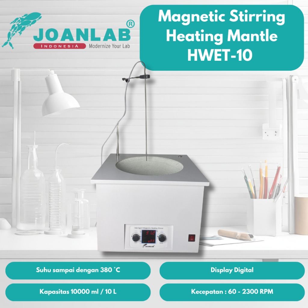 JOANLAB Heating Mantle Skala Besar with Stirring Pemanas Pengaduk HWET-10