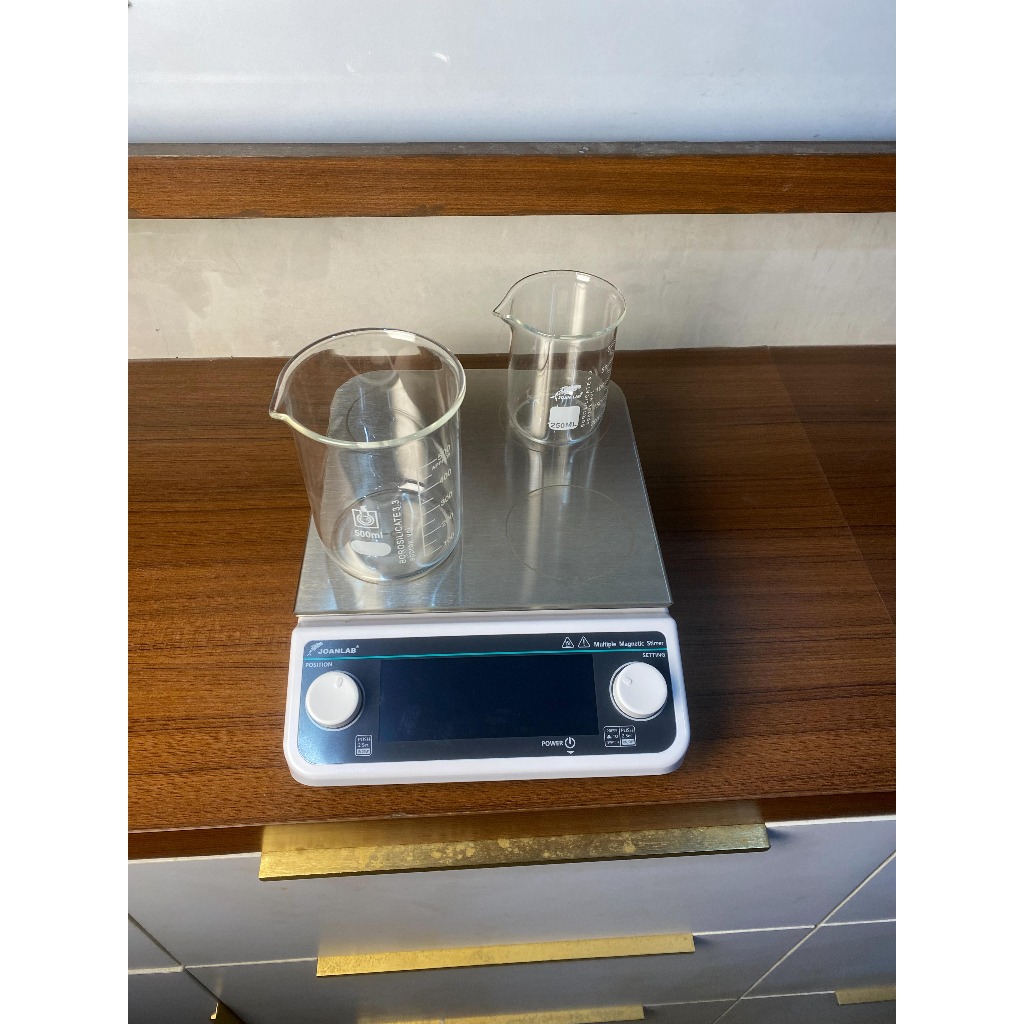 JOANLAB Multi Magnetic Stirrer with Heating 4 Wadah Pemanas Pengaduk MHS-4PRO