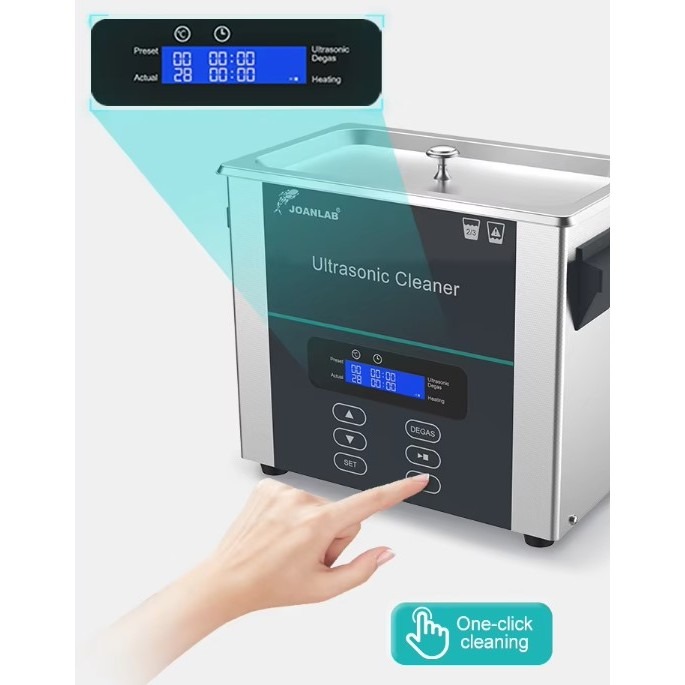 JOANLAB Ultrasonic Cleaning Machine Pembersih Kacamata Perhiasan Emas 2 Liter UC20D