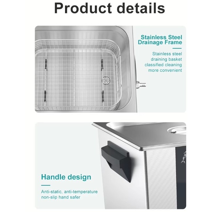 JOANLAB Ultrasonic Cleaning Machine Pembersih Kacamata Perhiasan Emas 3 Liter UC30D