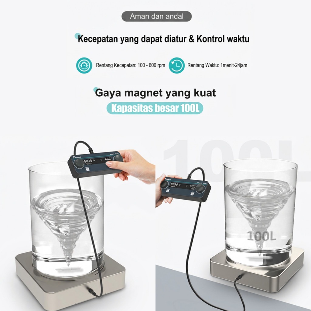 JOANLAB Magnetic Stirrer Kapasitas Besar High Capacity 100 Liter Cable Extension Panel MS-100L