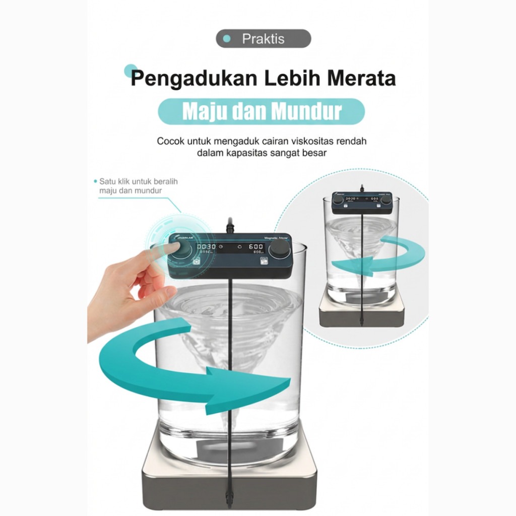 JOANLAB Magnetic Stirrer Kapasitas Besar High Capacity 100 Liter Cable Extension Panel MS-100L