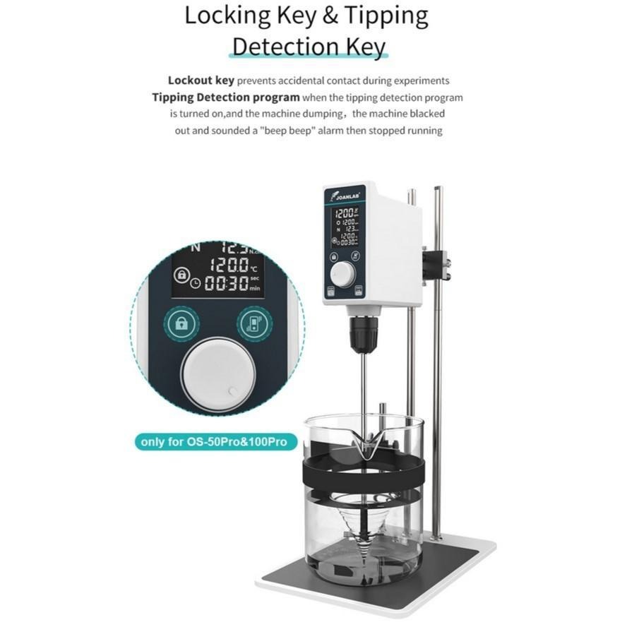 JOANLAB Overhead Stirrer Kapasitas Besar 50 Liter Lab Industrial Kosmetik OS50PRO