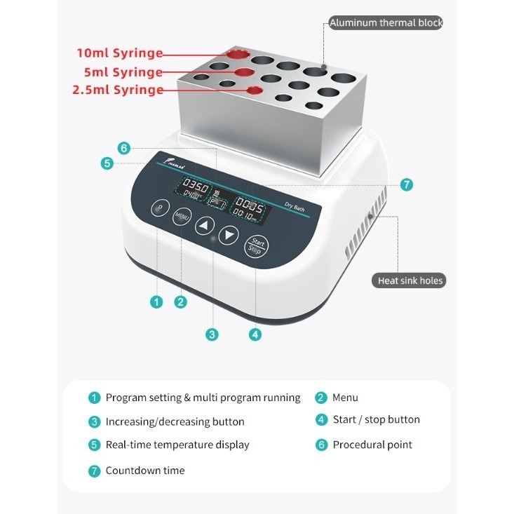 JOANLAB Dry Bath Heater Cooler Lab Pemanas Pendingin PRP Gel Maker DB100CG