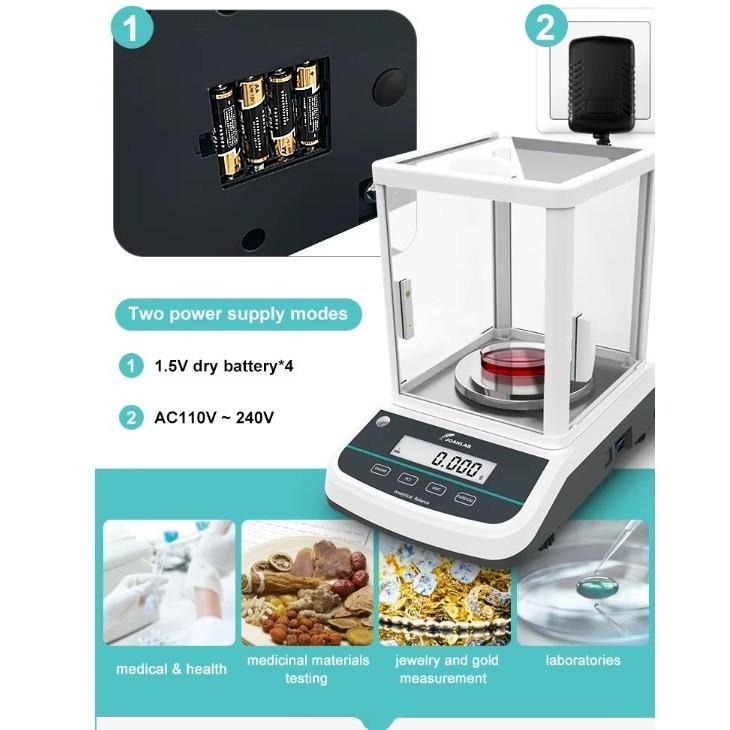 JOANLAB Digital Analytical Balance Dual Display Timbangan Dua Layar 0.001 gram 200 gr FA2003S
