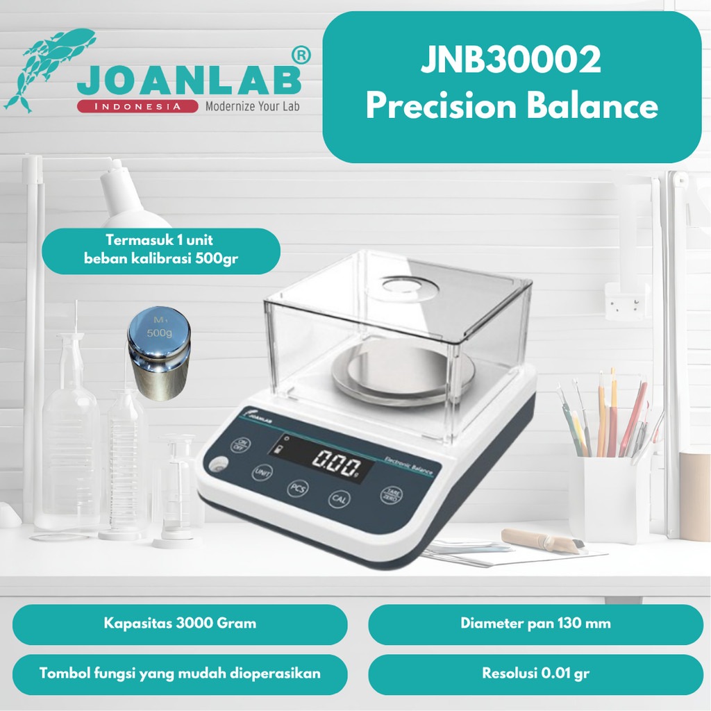 JOANLAB Precision Balance Timbangan Digital Electronic Resolusi 0.01 gram 3 kg JNB30002