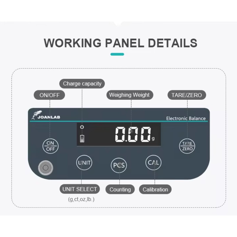 JOANLAB Precision Balance Timbangan Digital Electronic Resolusi 0.01 gram 3 kg JNB30002