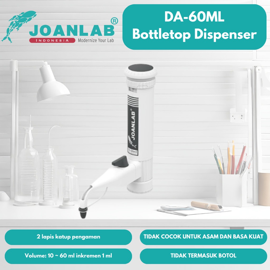 JOANLAB Bottle Top Dispenser 10-60 ml DA-60ML