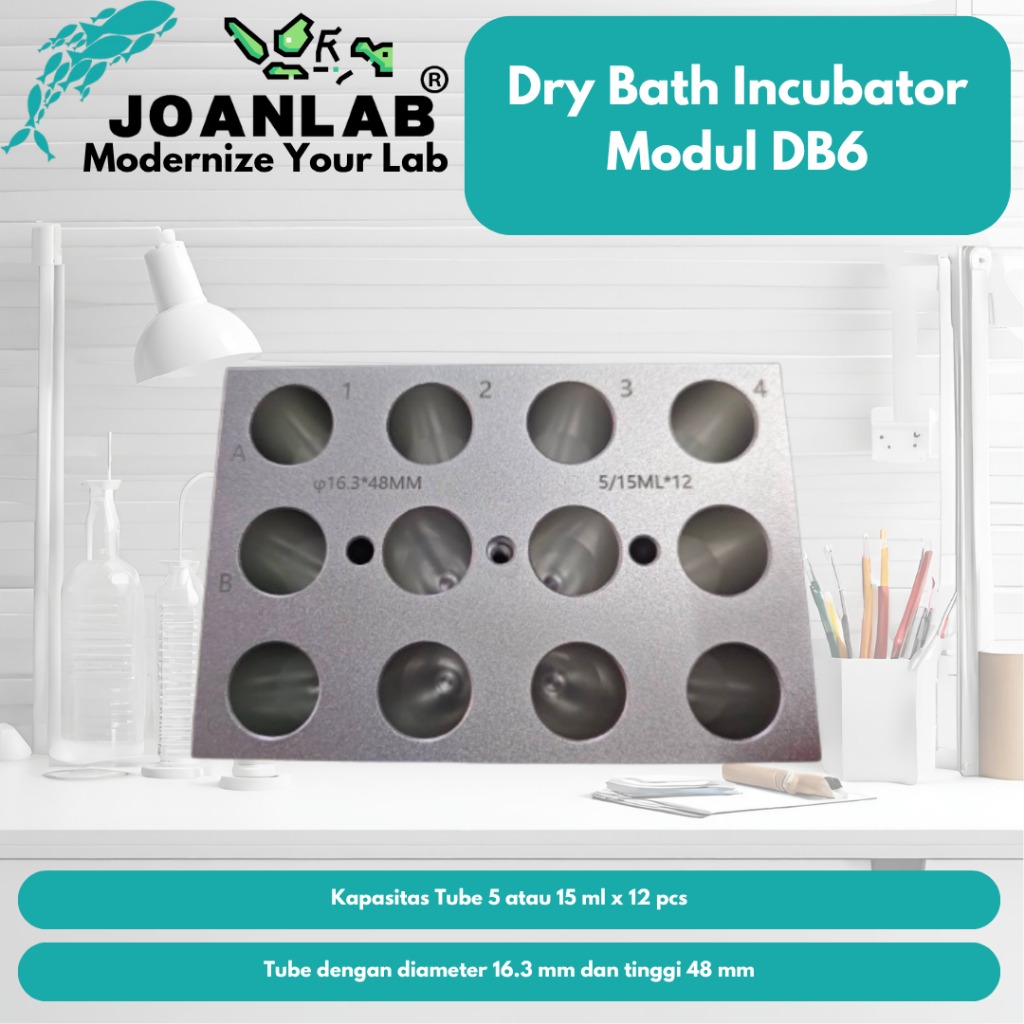 JOANLAB Modul DB6 untuk Dry Bath Incubator DB100/DB100C