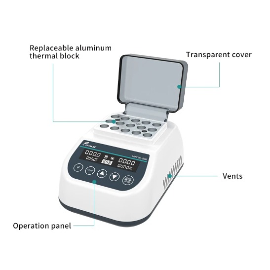 JOANLAB Mini Dry Bath Heater Cooler Pemanas Pendingin PRP Gel MDB100C
