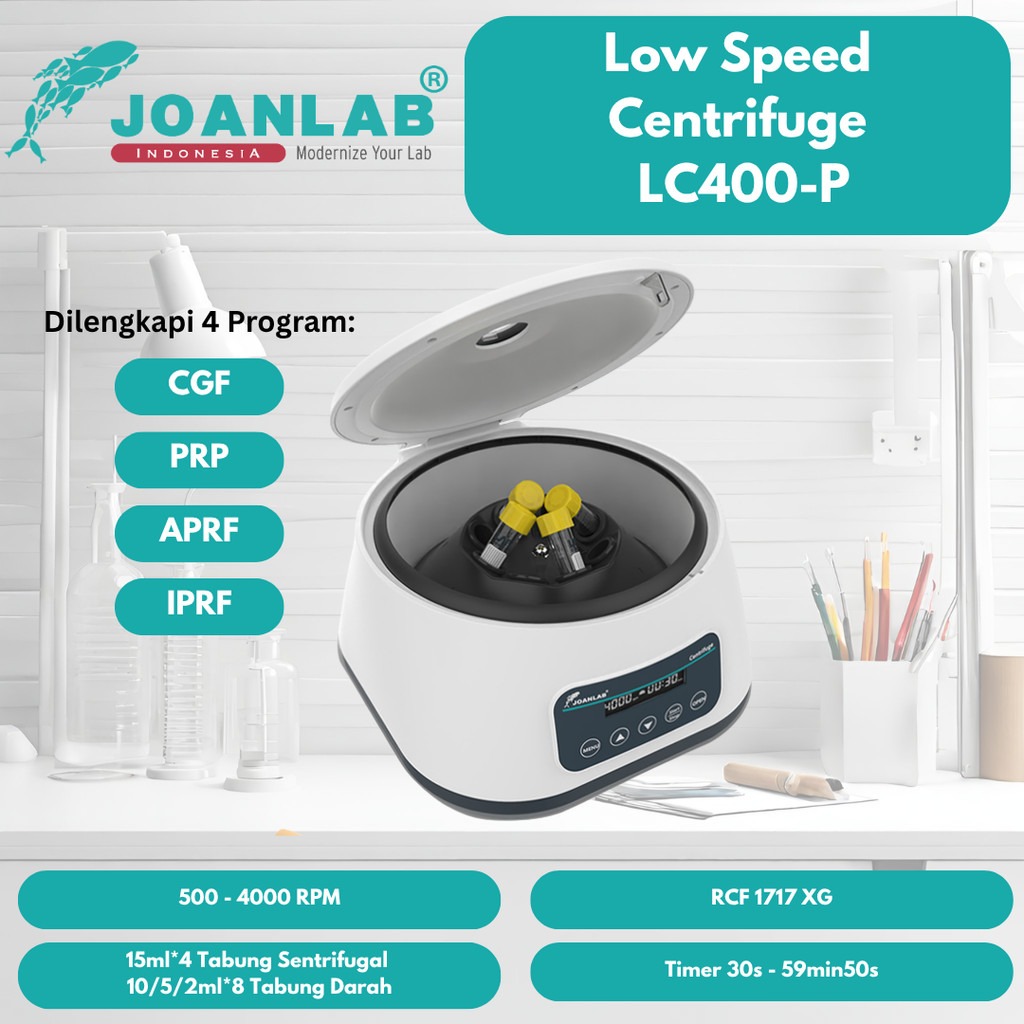 JOANLAB Centrifuge PRP ARPF IRPF CGF Built in Program 4000 RPM LC400-P