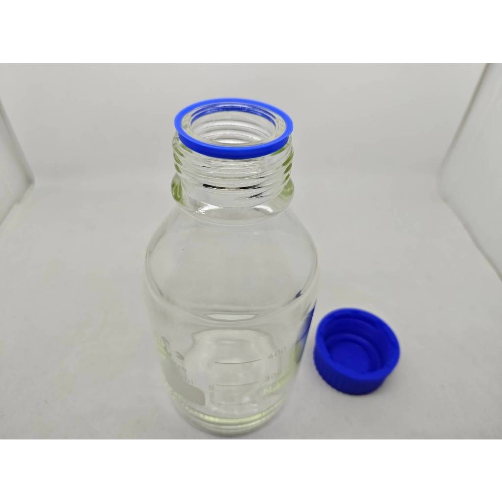 DURAN Bottle Botol Sampel Laboratorium GL45 500 ml Bening Tutup Biru