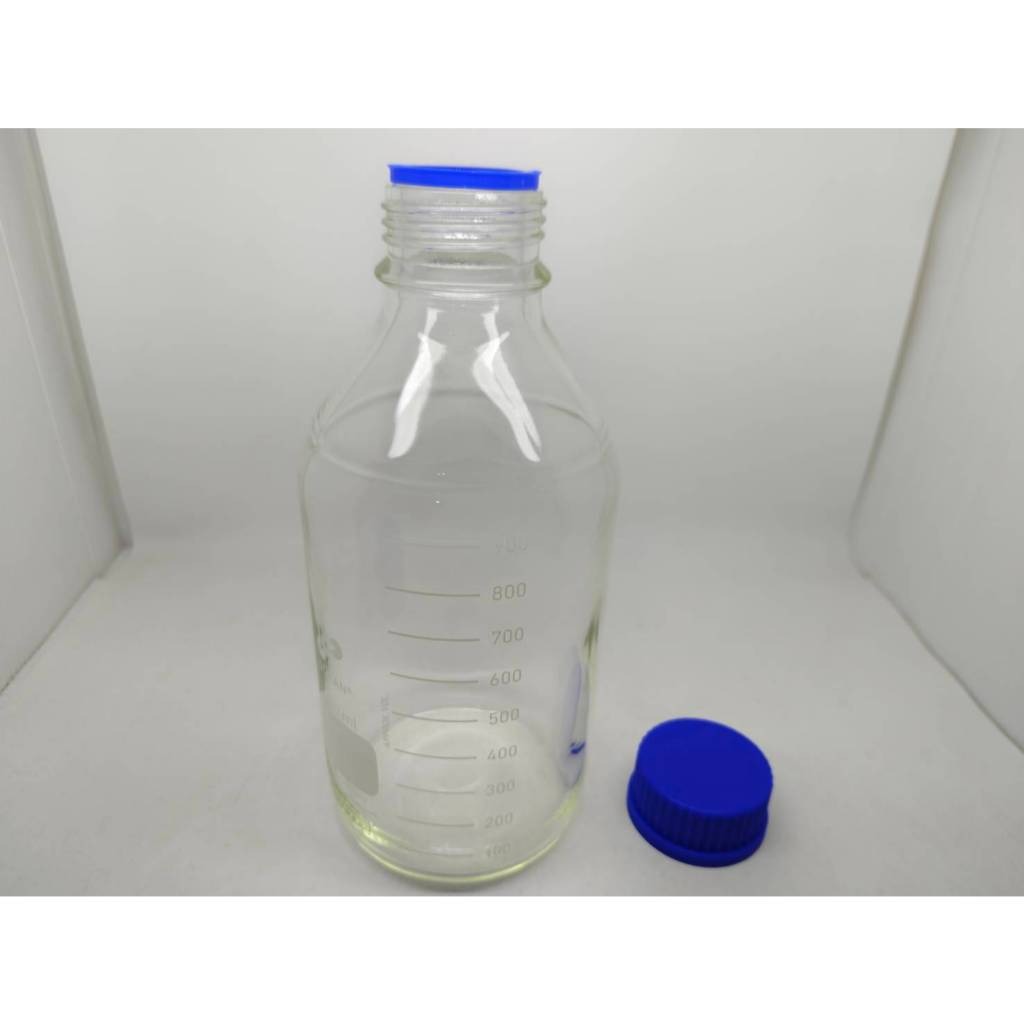 DURAN Bottle Botol Sampel Laboratorium GL45 1000 ml Bening Tutup Biru