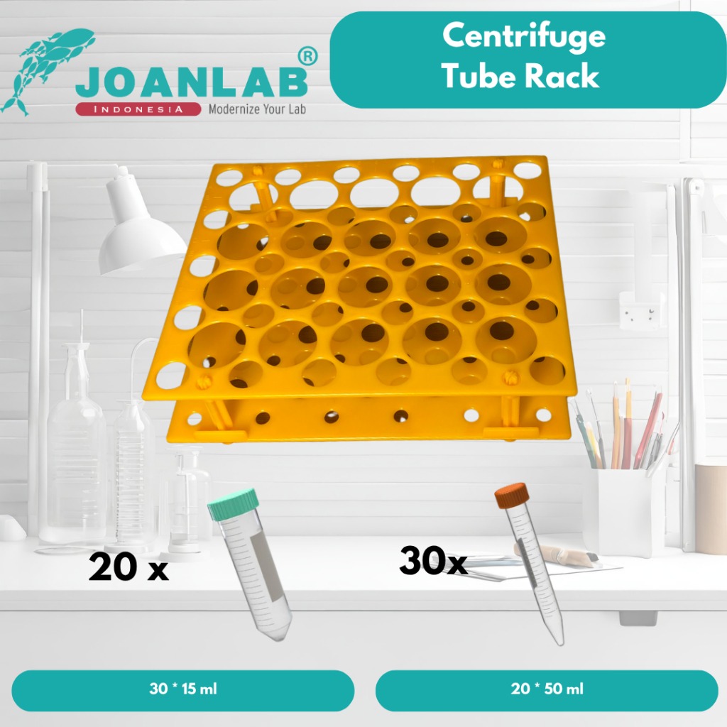 JOANLAB Centrifuge Tube Rack Rak Tabung Sentrifugal 15 ml dan 50 ml Biru