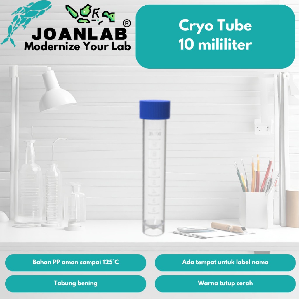 JOANLAB Cryo Tube Tabung Sample Cryovial Cryogenic 10 ml