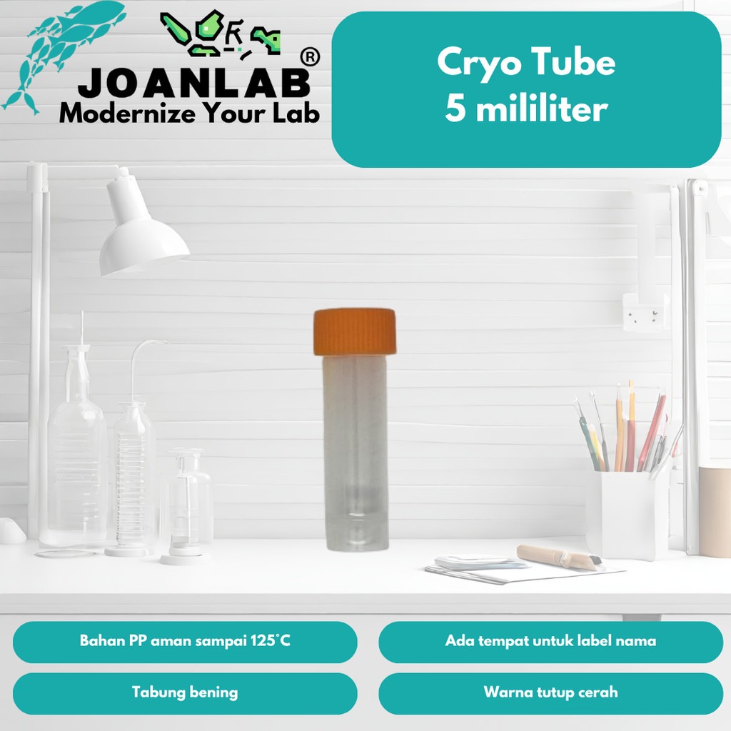 JOANLAB Cryo Tube Tabung Sample Cryovial Cryogenic 10 ml