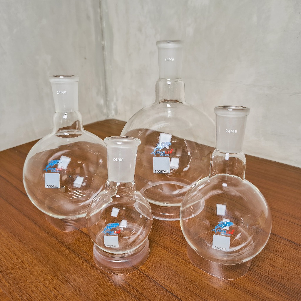 JOANLAB Labu Didih Boiling Flask Round Bottom Single Neck 24/40 1000 ml