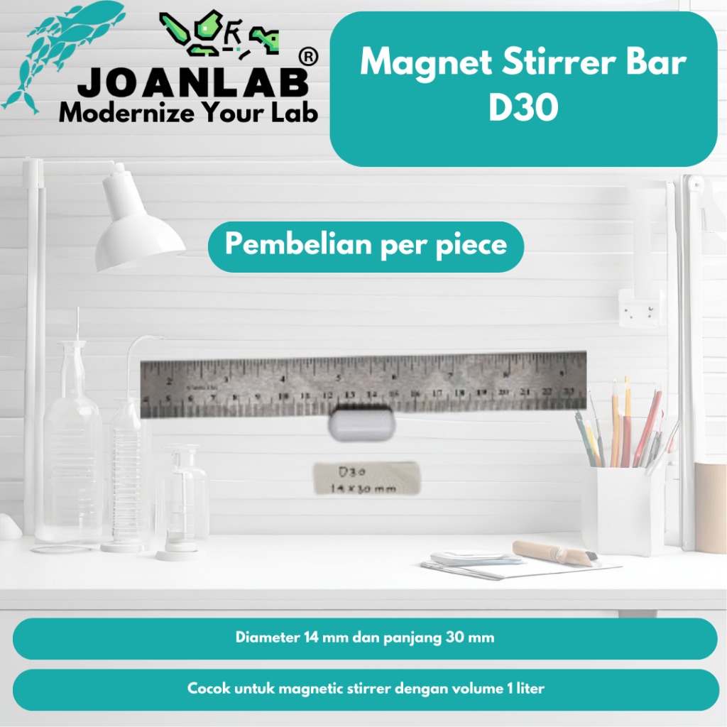 JOANLAB Magnet Stir Bar Pengaduk Magnet D30 Panjang 30 mm