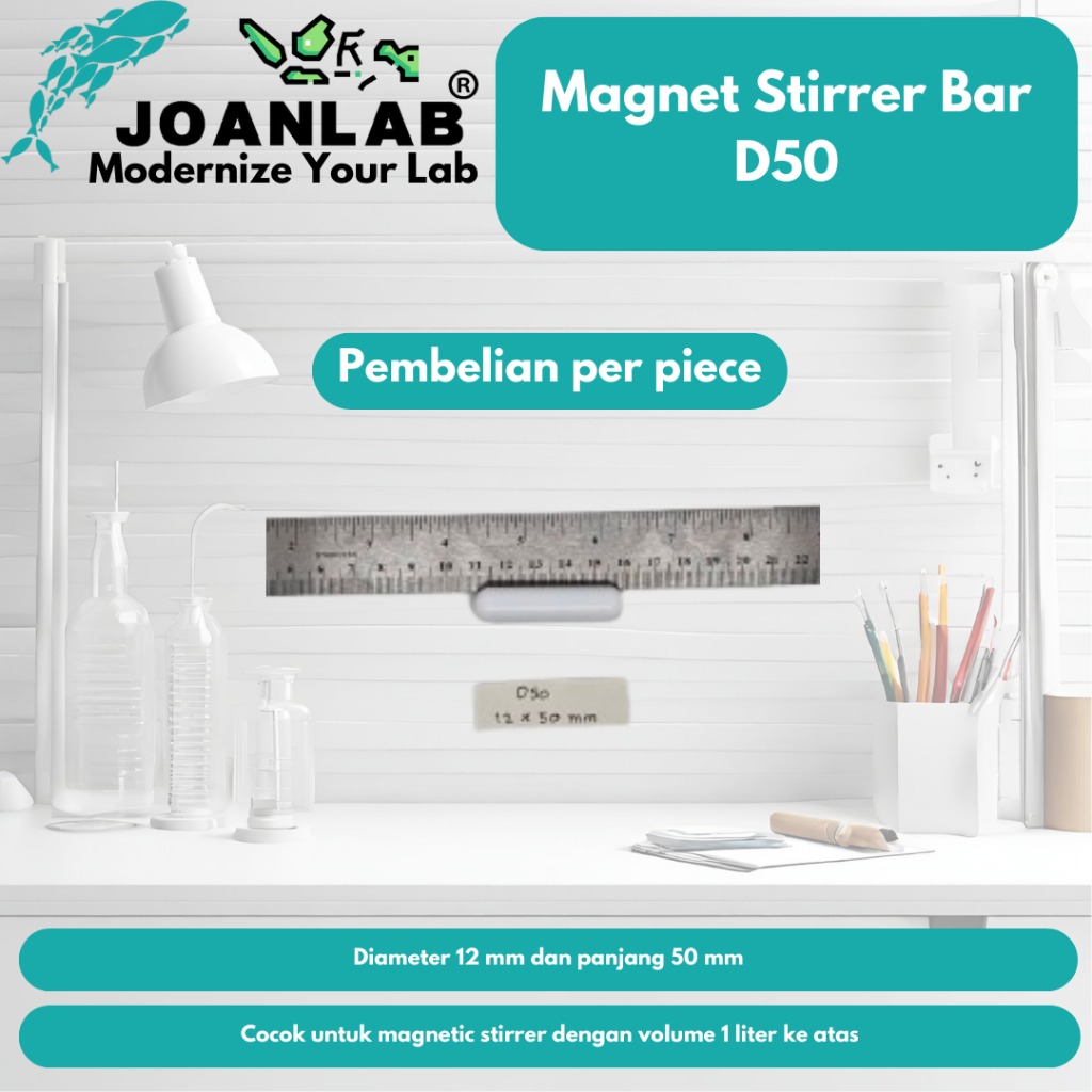 JOANLAB Magnet Stir Bar Pengaduk Magnet D50 Panjang 50 mm