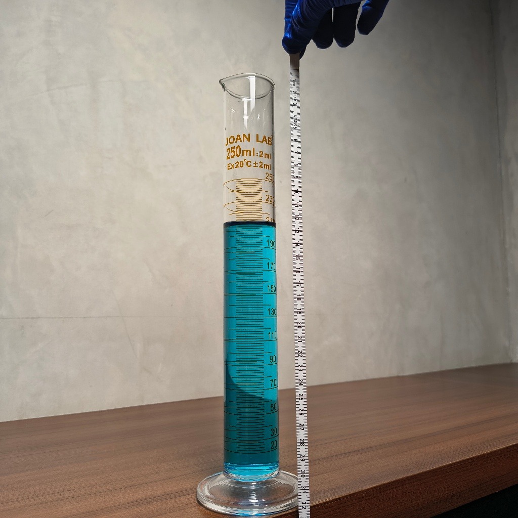 JOANLAB Measuring Cylinder Gelas Ukur Kimia Silinder Boro 3.3 250 ml