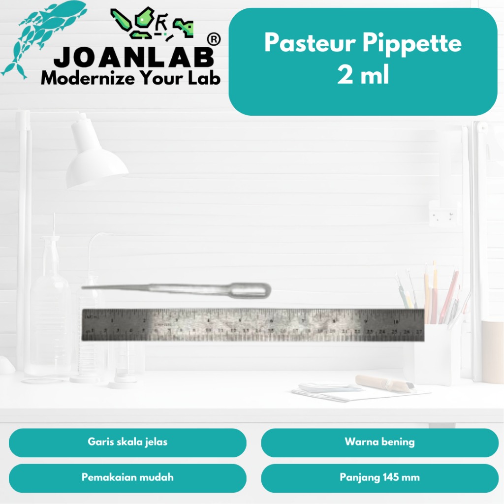 JOANLAB Pasteur Pipette Pipet Tetes Plastik 3 ml
