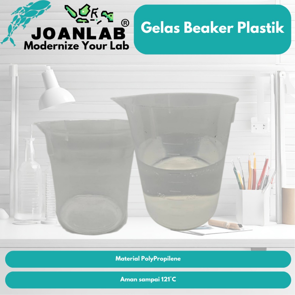 JOANLAB Plastic Beaker Glass Gelas Beaker Plastik 1000 ml