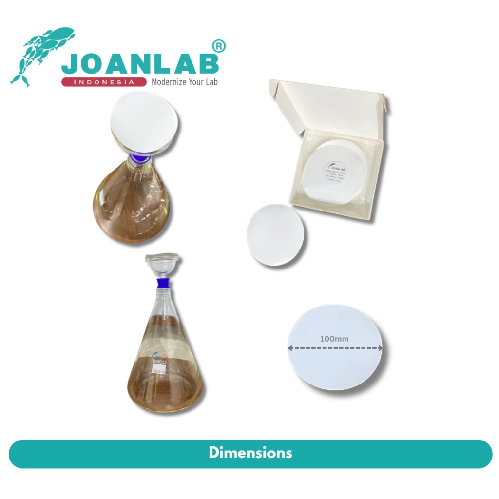 JOANLAB Filter Membrane Nylon Diameter 100 mm Pore 0.45 mikrometer isi 50 Lembar