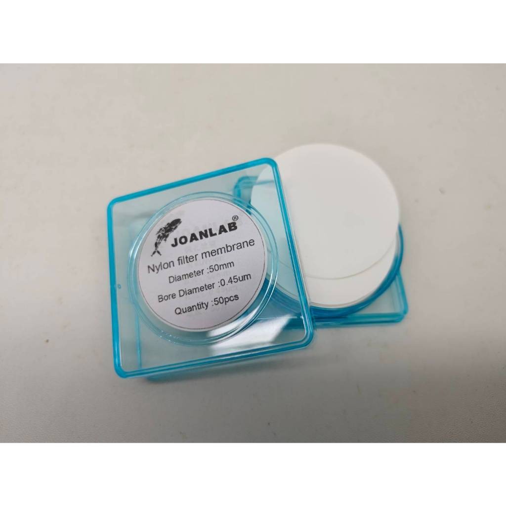 JOANLAB Filter Membrane Nylon Diameter 50 mm Pore 0.45 mikrometer isi 50 Lembar