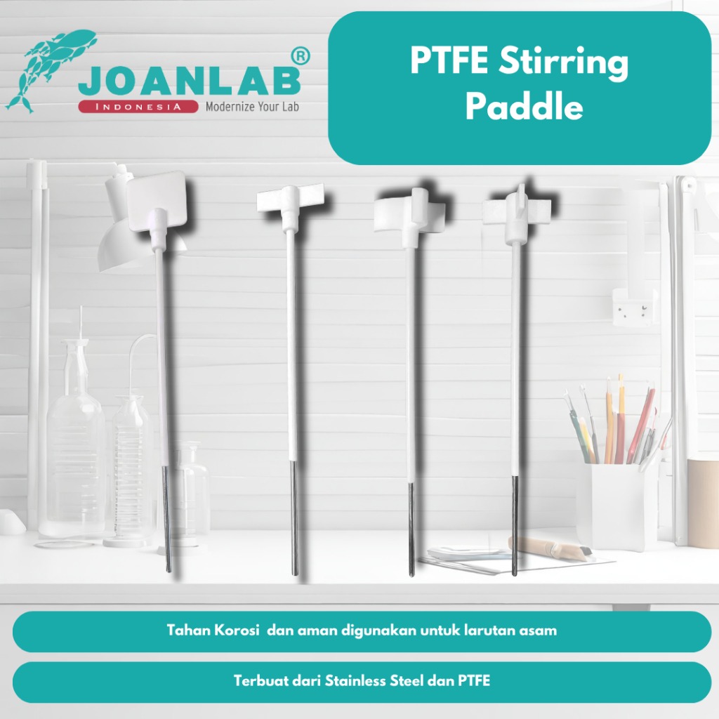 JOANLAB PTFE Paddle Batang Pengaduk Overhead Stirrer Longboard