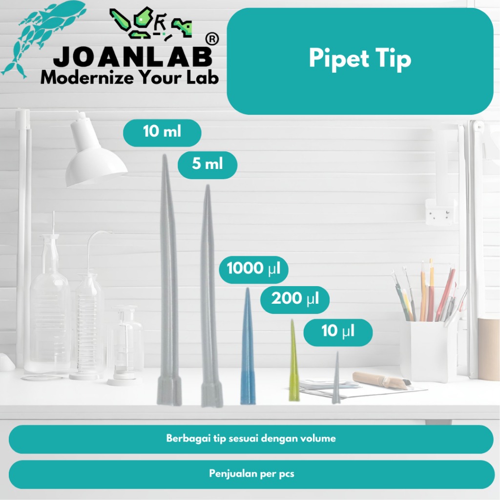 JOANLAB Ujung Pipet Tip Pipette Cadangan 10 mikroliter