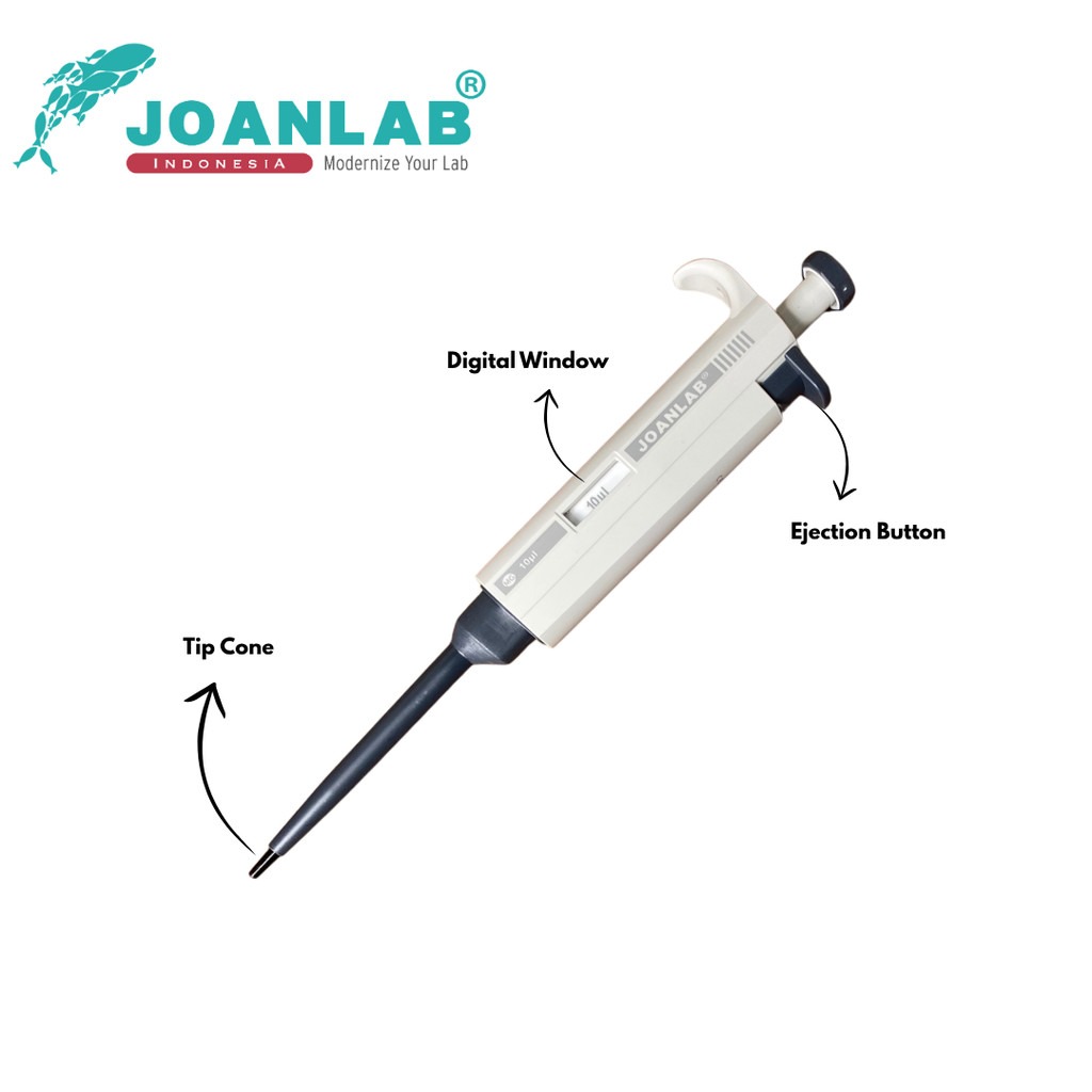 JOANLAB Fixed Volume Micropipette Pipet Mikro Lab MG10/MG50/MG100/MG500