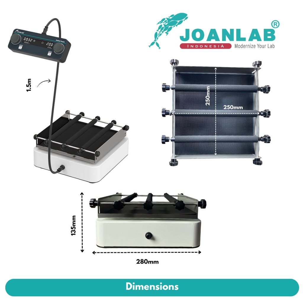 JOANLAB Orbital Shaker Erlenmeyer Rotator Brushless Motor Laboratorium Industrial Cable Extension Panel OSF-20PRO